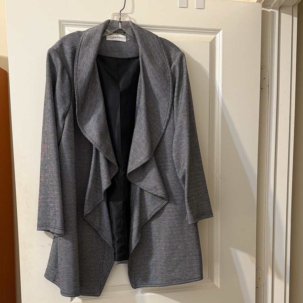 Gray Women's Open Front Jacket